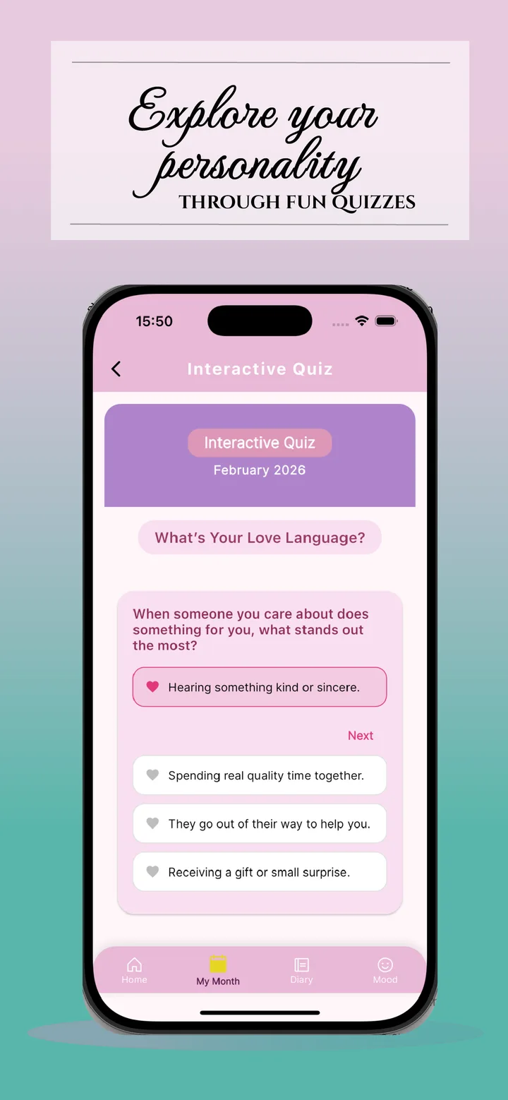 Explore your personality through fun quizzes